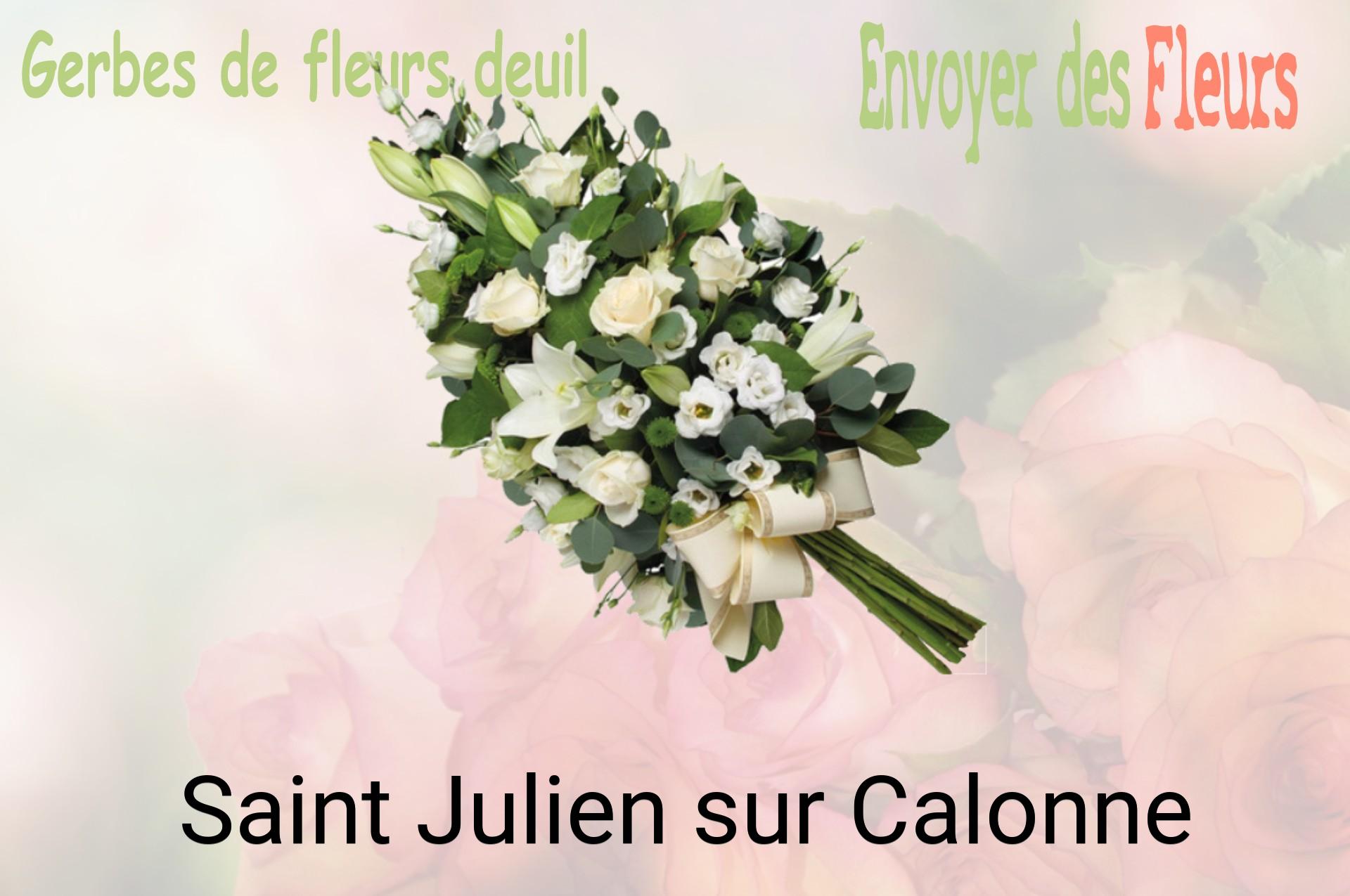 Gerbe de fleurs de deuil livrée à Saint-Julien-sur-Calonne